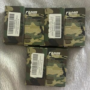 Camouflage camo Face Paint Brown set of 6 sticks new